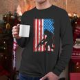 Armed Bigfoot Sasquatch Ar15 Patriotic American Flag Men Long Sleeve Tshirt