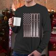 Baseballs And Bats American Flag Youth Men Long Sleeve Tshirt