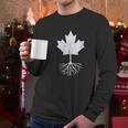 Canadian Roots Maple Leaf Canada Flag Design For Canadiens Men Long Sleeve Tshirt