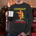 Combat Veteran Vietnam Us Army Veteran Day Army Graphic Design Printed Casual Daily Basic Men Long Sleeve Tshirt