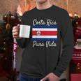 Costa Rica Pura Vida T-Shirt Beautiful National Flag Tee Men Long Sleeve Tshirt