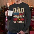 Dad Grandpa Husband Us Flag Vietnam Veteran Father Day Men Long Sleeve Tshirt