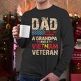 Mens Dad Grandpa Husband Us Flag Vietnam Veteran Father Day Men Long Sleeve Tshirt