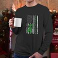 Distressed Donate Life Usa Flag Organ Kidney Donor Ribbon Men Long Sleeve Tshirt