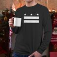 The District Of Columbia Flag Design Men Long Sleeve Tshirt