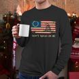 Dont Tread On Me Vintage Usa American Flag Distressed Men Long Sleeve Tshirt