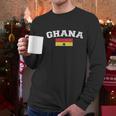 Mens Flag Of Ghana Faded Ghanaian Flag Men Long Sleeve Tshirt