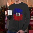 Haitian Flag Nou La Zoe Pound Cool Gift Haiti Men Long Sleeve Tshirt