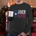 John Wayne American Flag Men Long Sleeve Tshirt