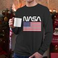 Nasa 4Th Of July American Flag Space Astronaut Shirt Men Long Sleeve Tshirt