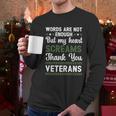 Words Are Not Enough But My Heart Screams Thank You Veterans Gift Graphic Design Printed Casual Daily Basic Men Long Sleeve Tshirt