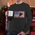 Patriotic B2 Stealth Bomber American Flag T-Shirt Men Long Sleeve Tshirt