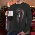 Thin Red Line Usa Flag Firefighter Spartan Men Long Sleeve Tshirt