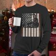 Train Locomotive Engine American Flag Model Builder Vintage Men Long Sleeve Tshirt