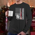 Turkey Hunting American Flag Rifle Weathered Men Long Sleeve Tshirt