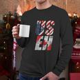 Useh Canadian Flag American Usa 4Th Of July Canada Men Long Sleeve Tshirt