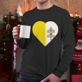 Vatican City Flag Heart Men Long Sleeve Tshirt