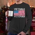 Vietnam Veteran Vintage Us Flag Military Vet Gift Men Long Sleeve Tshirt