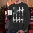 Vintage American Gun Rifle Usa Flag Men Long Sleeve Tshirt