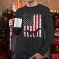 Vintage Honey Badger American Flag Animals Lover Men Long Sleeve Tshirt