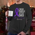 I Wear Purple For My Dad Alzheimer Disease Awareness Men Long Sleeve Tshirt