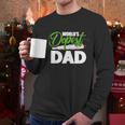 Weed Worlds Dopest Dad Funny Leaf Fashion Graphic Design Printed Casual Daily Basic Men Long Sleeve Tshirt