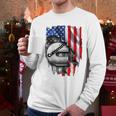 Cummins Engine Diesel American Flag Pariots Men Shir Men Long Sleeve Tshirt