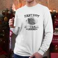 Mens Fantasy Football Legend Funny Season Novelty Graphic Dad Gameday Men Long Sleeve Tshirt