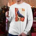 Fedex And American Flag Independence Day Men Long Sleeve Tshirt