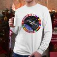 International Space Station T-Shirt Nasa Iss Flag Logo Men Long Sleeve Tshirt