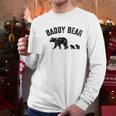 Vintage Daddy Bear With 2 Two Cubs Dad Father Papa T-Shirt Men Long Sleeve Tshirt