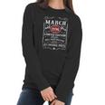 25Th Birthday Decoration March 1996 Men Women 25 Years Old Women Long Sleeve Tshirt