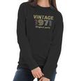 50Th Birthday Gift Retro Birthday Vintage 1971 Original Parts Women Long Sleeve Tshirt