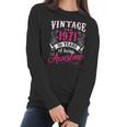 50Th Birthday Gift Vintage 1971 50 Years Of Being Awesome Women Long Sleeve Tshirt