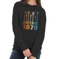 50Th Birthday Gifts Vintage 1970 Guitarist Guitar Lovers Women Long Sleeve Tshirt