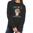 Alpaca Nother Bowl Weed Smoking Llama Cannabis Leaf Stoner Graphic Design Printed Casual Daily Basic Women Long Sleeve Tshirt