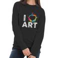 Ars For Teachers I Love Art Artist Women Long Sleeve Tshirt