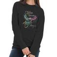 I Believe There Is Angel Among Us Dragonfly Colorful Women Long Sleeve Tshirt