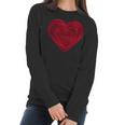 Big Red Heart Classic Valentines Day Women Men Kids Women Long Sleeve Tshirt