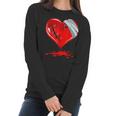 Black Broken Heart Men Women Pastel Goth Valentine Women Long Sleeve Tshirt