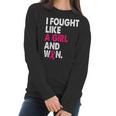 Breast Cancer Awareness I Fought Like A Girl And Won Women V2 Men Women T-Shirt Graphic Print Casual Unisex Tee Women Long Sleeve Tshirt