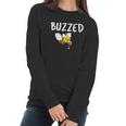 Buzzed Funny Bumblebee And Wine Beekeeping Beekeeper Women Long Sleeve Tshirt