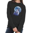 Call Of The Wild Howling The Full Moon Alpha Wolf Women Long Sleeve Tshirt