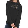 Classic Seventies Muscle Car Hot Rod Cartoon Women Long Sleeve Tshirt