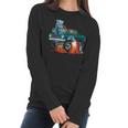 Classic Sixties Muscle Car Funny Dragster Hot Rod Cartoon Women Long Sleeve Tshirt