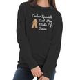 Cocker Spaniel And Wine Make Life Divine Women Long Sleeve Tshirt