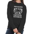 Distressed Proud Daughter Dad Vietnam Veteran Military Gift Graphic Design Printed Casual Daily Basic Women Long Sleeve Tshirt