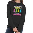 My Favorite Peeps Call Me Grandma Bunny Eggs Love Women Long Sleeve Tshirt