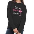 Our Flock Rocks Adorable Flamingo Cruise Christmas Vacation Gift Women Long Sleeve Tshirt