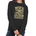 Freedom Isnt Free Proud Wife Of A Vietnam Veteran Ribbon Graphic Design Printed Casual Daily Basic Women Long Sleeve Tshirt